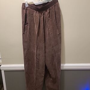 Vintage St Germain Paris Chocolate Corduroy Womens Jogger Size Large NWT
